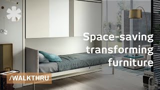 Space saving furniture that transforms 1 room into 2 or 3 [upl. by Haziza]