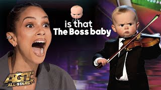 impossible talent  boos baby in talent american got talent new  agt 2024 [upl. by Boudreaux]