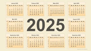 Kalender 2025 [upl. by Aimek746]