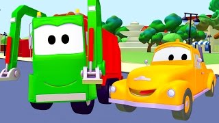 Tom The Tow Truck and the Garbage truck in Car City  Trucks cartoon for kids [upl. by Virgy]