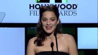 Marion Cotillard at the Hollywood Film Awards [upl. by Notwal]