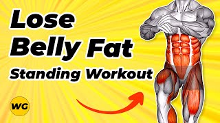 10 MIN Standing Abs Workout For Men Lose Belly Fat And Get 6 Pack At Home [upl. by Esinek462]