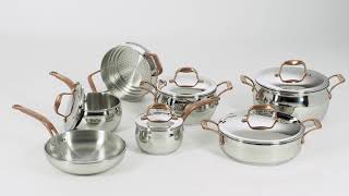 Lagostina Bronze Elegance Stainless Steel 12Piece Cookware Set [upl. by Eliathas]