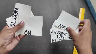 diy preposition school project learn prepositions  preposition of place  English tlm perpostion [upl. by Greta463]