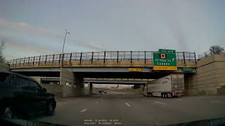 Dash Cam  I 75 North To Rosa Parks Blvd Exit In Detroit Michigan 4K [upl. by Eillehs637]