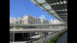 捷徑 九龍站圓方行去柯士甸站渡船街八文樓御金國峯 Walking from Elements  Kowloon station to Grand Austin  Ferry Street [upl. by Ainad]