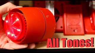 Testing All 32 Tones of the Vantage Combi Fire Alarm Sounder Beacon [upl. by Nesnar]