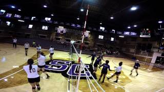 Southwestern College Volleyball vs Hillsdale Baptist  1st Set [upl. by Bartle]