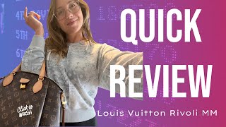 Louis Vuitton Rivoli MM Monogram Quick Review Try on Price Details [upl. by Namyh516]