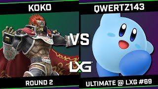 koko Ganondorf vs qwertz143 Kirby  Smash Ultimate  LXG 69 [upl. by Singleton477]