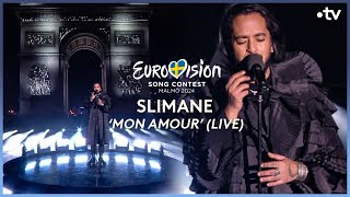 Slimane  Mon Amour  🇫🇷 France  1er live  Eurovision 2024  Eurovision France [upl. by Nevaeh]