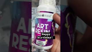 Resin art name  year age happy birthday  cmt for more🥰😍🥳 [upl. by Nessi]