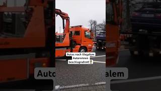 Illegales Autorennen am Nürburgring endet auf dem Abschlepper [upl. by Cecil]