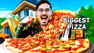 I Ate Biggest Pizza Slice In The World Pizza Eating Challenge [upl. by Rehpotsirk]