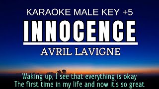 Innocence  Avril Lavigne Karaoke Male Key Nada Pria 5 Piano Only [upl. by Burwell909]