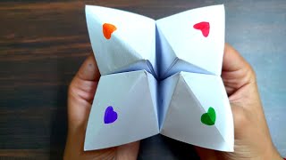 How To Make An Easy Origami Fortune Teller Aadrits Origami [upl. by Sihtnyc333]