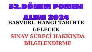 32DÖNEM POMEM BAŞVURU TARİHİ LİSANS POMEM BAŞVURU TARİHİ NE ZAMAN [upl. by Em585]