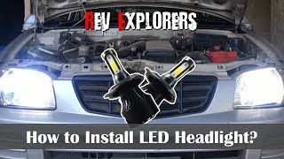 DIY  How to install LED Headlight Hindi  Car [upl. by Macey]