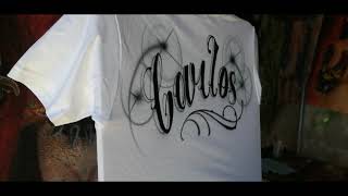 Como hacer lettering chicano con aerografo [upl. by Vaughn261]