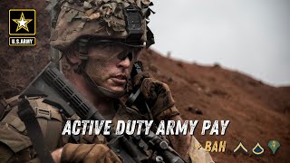 Army Pay Active Duty  BAH [upl. by Hafeenah569]