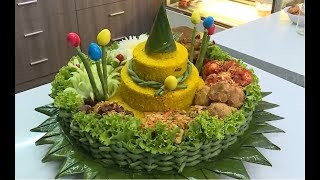 Tips Menghias Tumpeng Agar Makin Cantik dan Menarik  TAU GAK SIH 181019 [upl. by Colb]