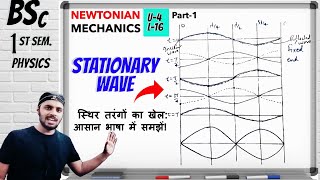 Stationary WavePart 1stNewtonian MechanicsUnit 4Lec 16BScPhysics1st SemesterAll Universities [upl. by Owens]