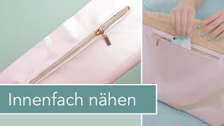 Innentasche mit Reißverschluss nähen – Taschen individualisieren Technik [upl. by Grayce]