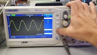 Siglent Oscilloscope AC Voltage measurement procedure [upl. by Aissyla]