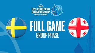 Sweden v Georgia  Full Basketball Game  FIBA U20 European Championship 2022  Division B [upl. by Mccall783]