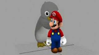 quotMario and the Penguinquot  Early Animation Test [upl. by Haerle]