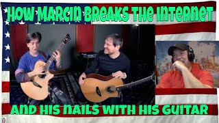 How Marcin breaks the internet and his nails with his guitar  REACTION  what a great kid [upl. by Ailicec742]