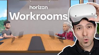 WORKROOMS FOR QUEST 2 IS AMAZING  Work amp Collaborate In VR with Horizon Workrooms [upl. by Ambrosine]