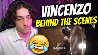 VINCENZO Behind The Scenes Ep 1  4  Joongki and Yeobeen Huddle Up On a Cold Day😂  REACTION [upl. by Salomo]