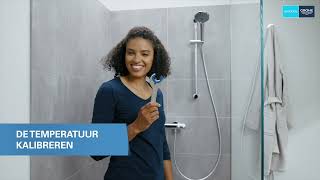 How to een GROHE QuickFix thermostaatkraan met temperatuurregelaar links en EcoButton installeren [upl. by Orland659]