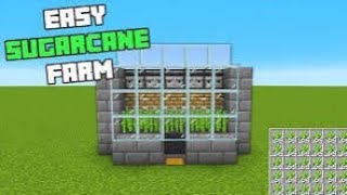 easiest sugar cane farm ever  minecraft survival [upl. by Nahgaem]