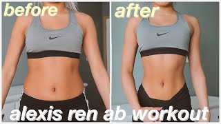 ABS IN A WEEK  i tried the alexis ren ab workout for a week [upl. by Gabriell]