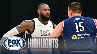 Serbia vs United States Highlights  USA Basketball Showcase [upl. by Rothschild]