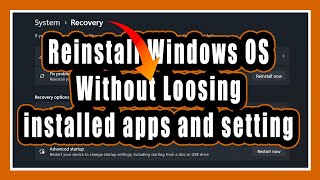 Reinstall Windows OS without losing Apps and Settings  Repair windows OS easily [upl. by Neeliak]