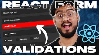 React Form Validations  with YUP   Full Tutorial 2024 🔥🔥 [upl. by Hulburt759]