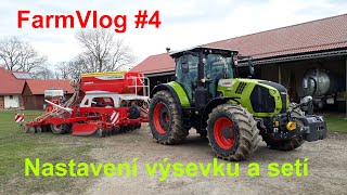 FarmVlog 4  Nastavení výsevku a setí  CLAAS ARION 650  POTTINGER TERRASEM R3  Statek Peštík [upl. by Ennairej583]