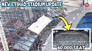 WOW AMAZING New Etihad Stadium Redevelopment Update Main Structure of Upper Tier Roof Truss [upl. by Nazus]