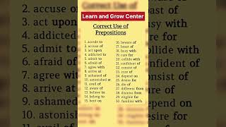 Correct Use of Prepositions  English Grammar [upl. by Gayelord]