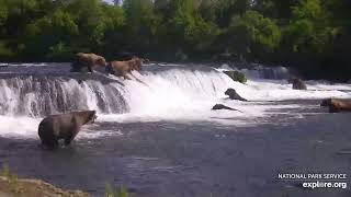 306s scary slip into 747 and Chunk BFL Brooks Falls 20 July 2024 exploreorg [upl. by Aihsemat883]