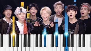 BTS 방탄소년단  Mikrokosmos  EASY Piano Tutorial [upl. by Beesley363]