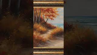 Frame TV Art  Coastal Charm Meets Autumn Glow 🍂🏝️ frametvart4k autumn tvwallpaper frametv [upl. by Klotz]