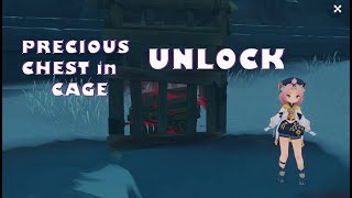 Dragonspine SECRET PRECIOUS CHEST IN CAGE  Genshin Impact  How to UNLOCK the chest in Dragonspine [upl. by Kcirrek184]