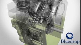 Pielstick Diesel Engine Cutaway Demo [upl. by Dorise]