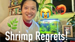 My SHRIMP Tank Regrets 😫😭🦐🌿 [upl. by Airelav]