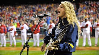 Taylor Swift sings the National Anthem before 2008 World Series Game 3 [upl. by Ariajay]