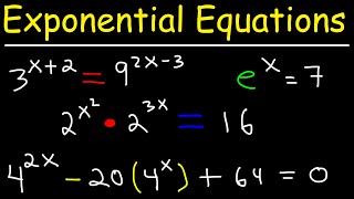 Solving Exponential Equations [upl. by Judi]